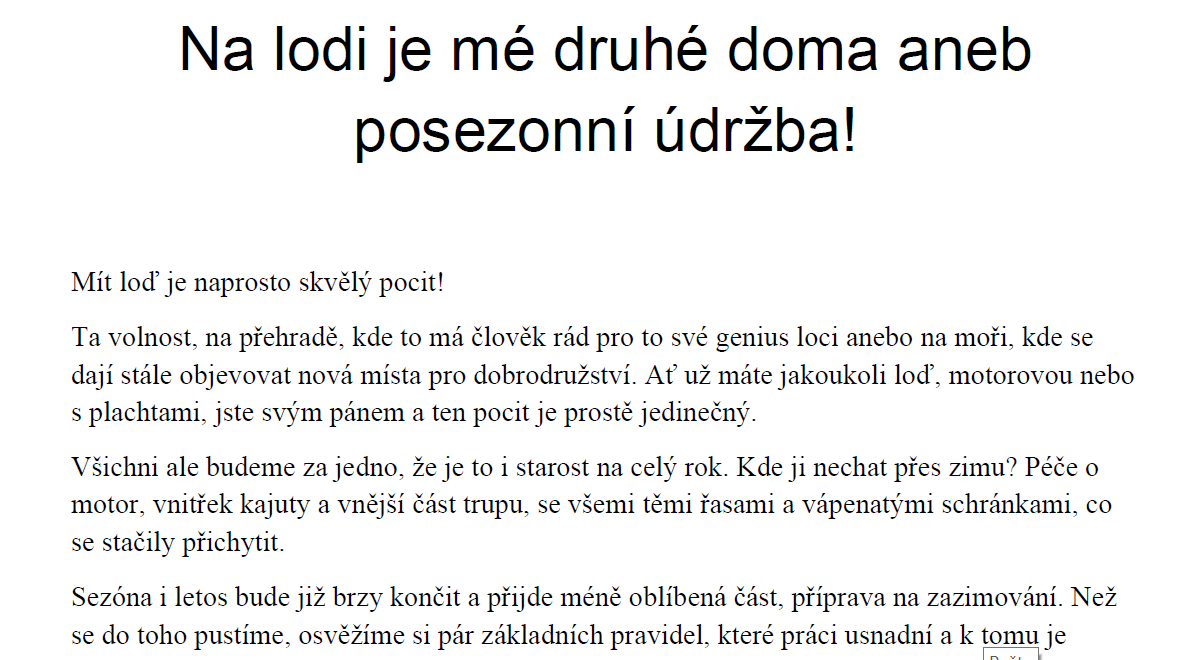 posezonni udrzba